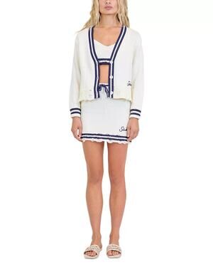 SIMKHAI Spencer Cardigan Ivory Size L 3484